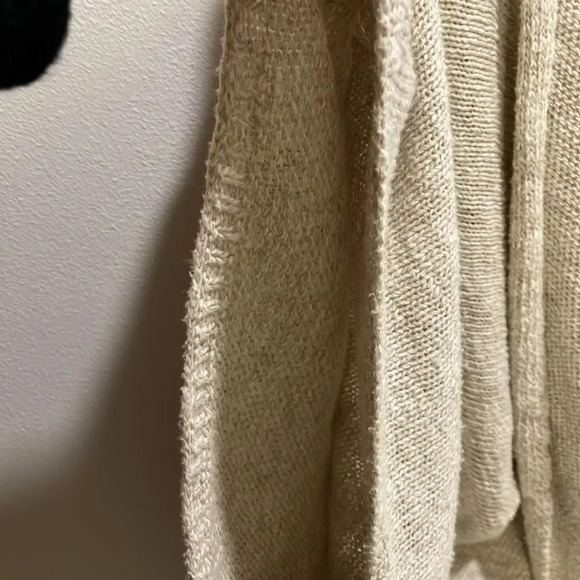 Anthropologie woman’s twisted poncho oatmeal colored sweater - Picture 5 of 15